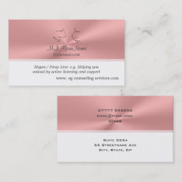 Cartão De Visita Cromo-olhar cor-de-rosa luxuoso do conselheiro