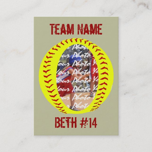 Cartão De Visita Cromos de colecção da foto do jogador (Frente)