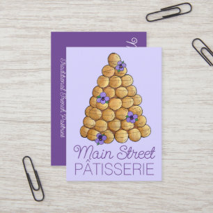 Cartão De Visita Croquembouche Choux Torra Bolo Francês Patisseriad