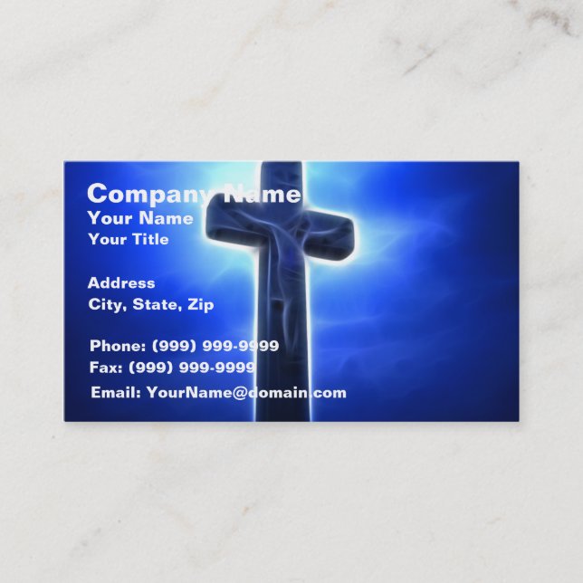 Cartão De Visita Crucificação dramática de Jesus (Frente)