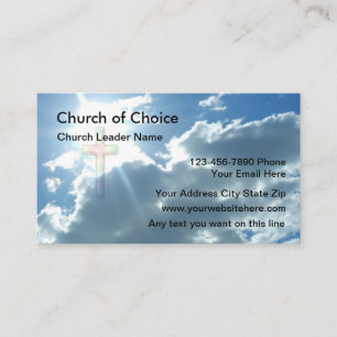 Cartão De Visita Cruz Cristã Céu Luz do Sol