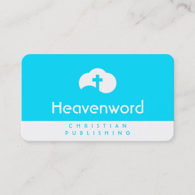 Cartão De Visita Cruz de Nuvem (branco) (Frente)