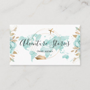 Cartão De Visita Cruzeiro do Mapa do Mundo Azul no Blog da Agência 