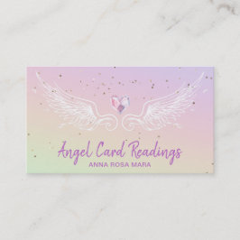 Cartão De Visita *~* Crystal Heart Angel Wings Starry Night Sky