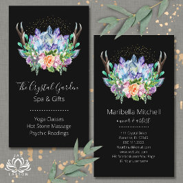 Cartão De Visita Crystals Yoga Energy Healer Psychic Reiki Spa