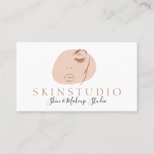 Cartão De Visita Cuidado com a Beleza Facial Feminina Estética Neut