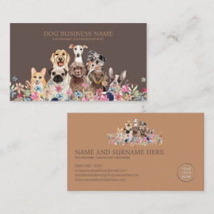 Cartão De Visita Cuidado com Higiene Canina Código QR Foto do Log