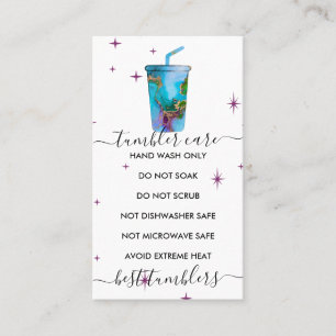 Cartão De Visita Cuidado com tumbler