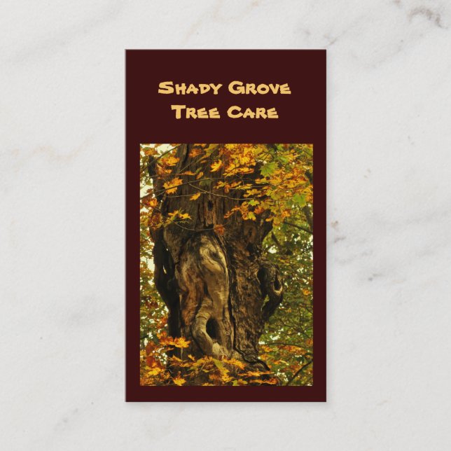 Cartão De Visita Cuidado da árvore (Frente)