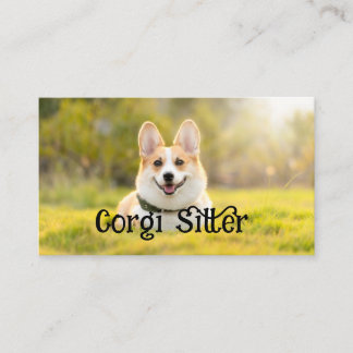 Cartão De Visita cuidador de corgi