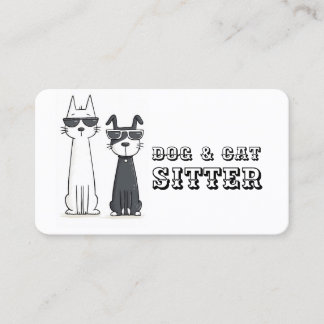 Cartão De Visita Cuidador de Gato & Cachorro