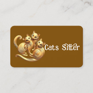 Cartão De Visita Cuidador de gatos