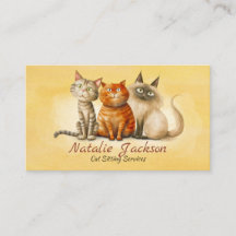 Cuidador de Gatos - Gatos Adoráveis em Aquarela