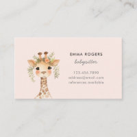 Cuidador de girafa fofa babá provedora de cuidados