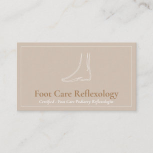 Cartão De Visita Cuidador de Massagem Podológica Reflexologista Pé