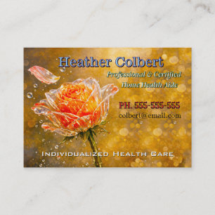Cartão De Visita Cuidador Profissional Poderoso Petal Confiável