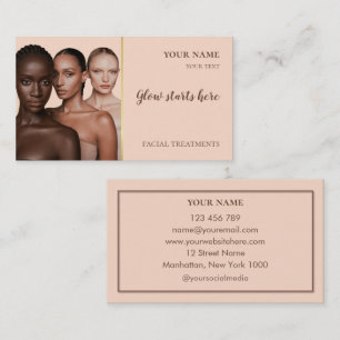 Cartão De Visita Cuidados com a pele Beleza Tratamentos faciais Sal