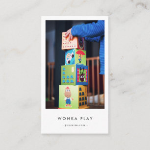 Cartão De Visita Cuidados de dia minimalistas Babysitter Kindergart