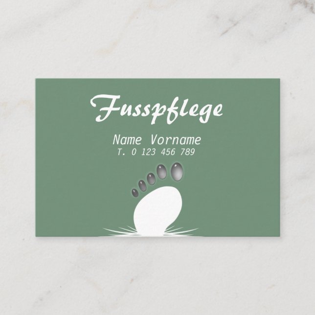 Cartão De Visita Cuidados de pé (Frente)