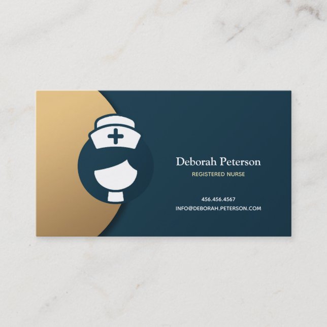 Cartão De Visita Cuidados De Saúde De Enfermeiro Registrados No Car (Frente)