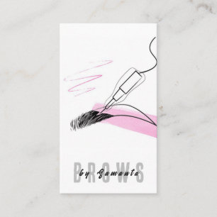 Cartão De Visita Cuidados Pós-Brows PMU Microblading Henna Salão de