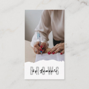 Cartão De Visita Cuidados Pós-Sessão de PMU Microblading Henna Salã
