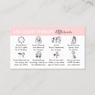 Cartão De Visita Cuidados Pós-terapia com Luz de Led
