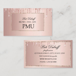 Cartão De Visita Cuidados Pós Tratamento PMU Microblading Henna Sal