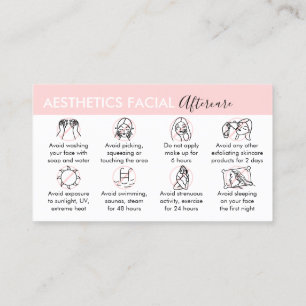 Cartão De Visita Cuidados posteriores com estética facial