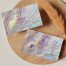 Cartão De Visita Cuidados Profissionais com Velas Chic Gold Marble