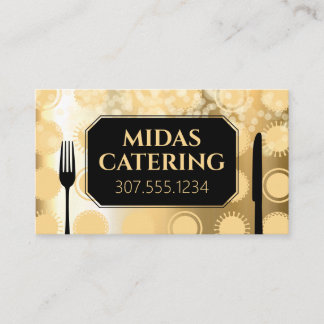 Cartão De Visita Culinária de cozinha de cozinha pessoal de ouro fa