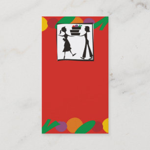 cartão de visita culinário da aula de culinária