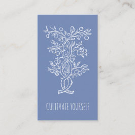 Cartão De Visita Cultivar Enfumaçado de Ramificação Enrelaçada Azul