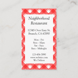 Cartão De Visita Cupão de Desconto Verificado da Xadrez Vermelha Pe