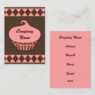Cartão de visita cupcake