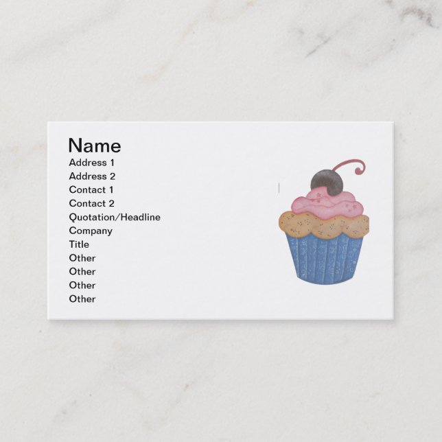 Cartão De Visita Cupcake (Frente)