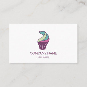 Cartão De Visita Cupcake Bakery Cute Moderno