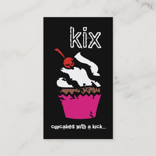 Cartão De Visita Cupcake de 311 Kickin (Frente)