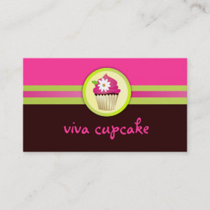 Cartão De Visita Cupcake de 311 Viva castanho chocolate