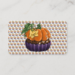 Cartão De Visita Cupcake de abóbora