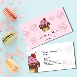 Cartão De Visita Cupcake de padaria moderno Chef catering