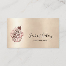 Cartão De Visita Cupcake de padaria moderno Chef catering