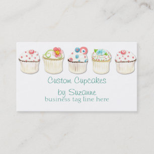 Cartão De Visita Cupcake Dessert Baking - Identidade Comercial