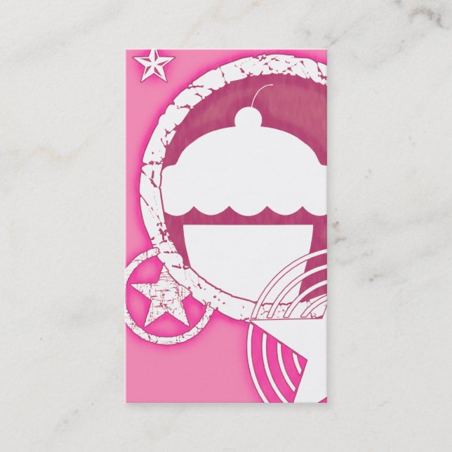 Cartão De Visita cupcake do punk (Frente)