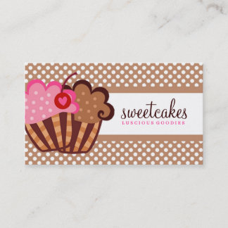 Cartão De Visita Cupcake doce Brown de 311 bolos