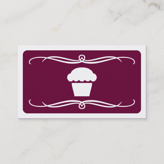Cartão De Visita cupcake mod (personalizável por cor) (Frente)