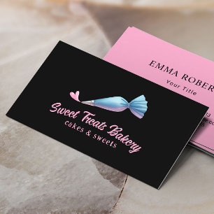 Cartão De Visita Cupcake Padaria Pastelaria Chef Cute Pipe Bag & He