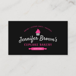 Cartão De Visita Cupcake Padaria Pastelaria Desperdício de bolos Pr