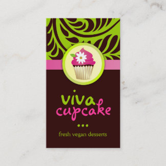 Cartão De Visita Cupcake Vertical 311 Viva Verde