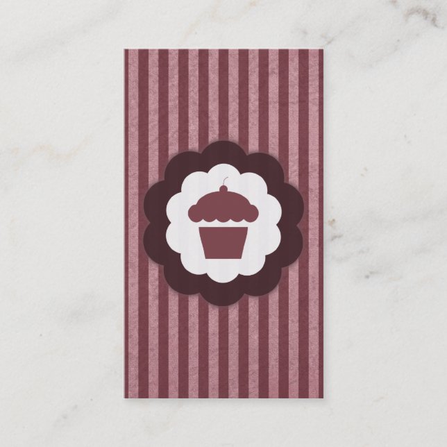 Cartão De Visita cupcake vintage (Frente)